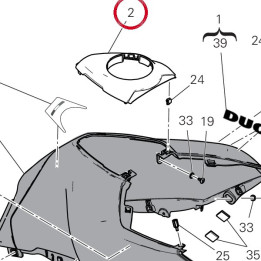 Cache bouchon réservoir — réf. 4801E862A | Ducati Store