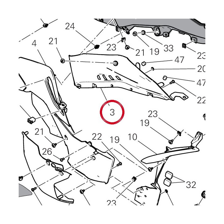 Bande réservoir droit — réf. 4801F202A | Ducati Store