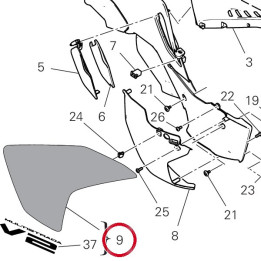 Ala destra 480PF011BA — réf. 480PF011BA | Ducati Store