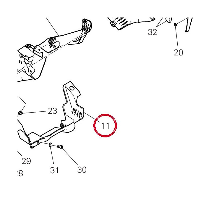 Support inférieure 8291S431B — réf. 8291S431B | Ducati Store