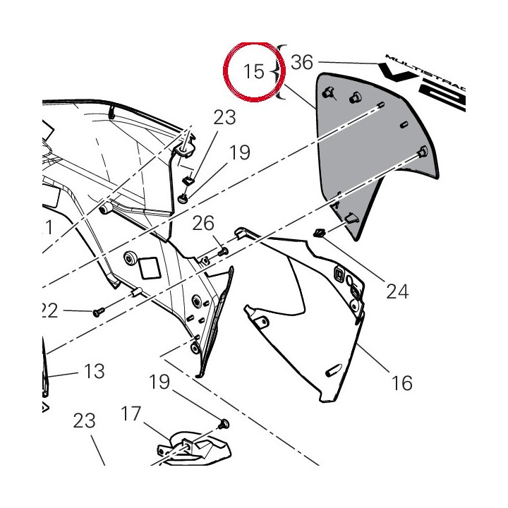 Ala sinistra 480PF021BA — réf. 480PF021BA | Ducati Store