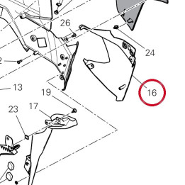 Conduit gauche. 48413812A — réf. 48413811B | Ducati Store