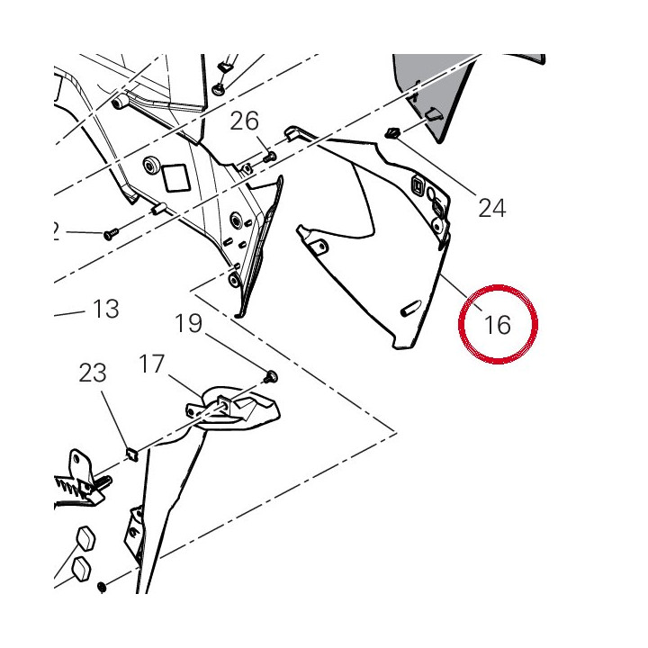 Conduit gauche. 48413812A — réf. 48413811B | Ducati Store