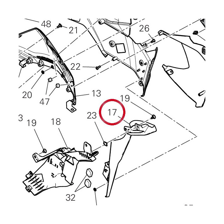 Protection radiateur gauche — réf. 4801F081B | Ducati Store