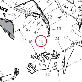 Support ala sinistra — réf. 8291S421B | Ducati Store