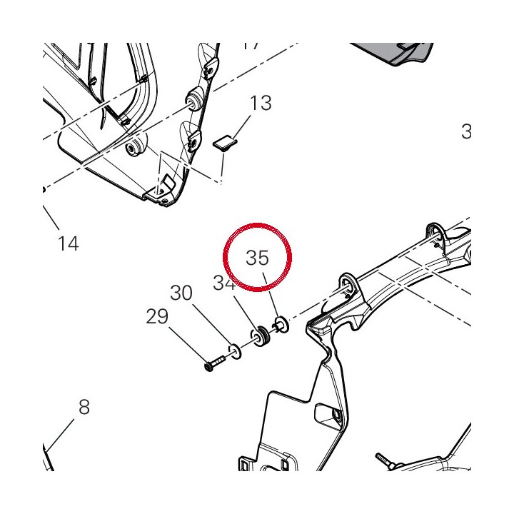 Entretoise 71611641AA — réf. 71611641AA | Ducati Store
