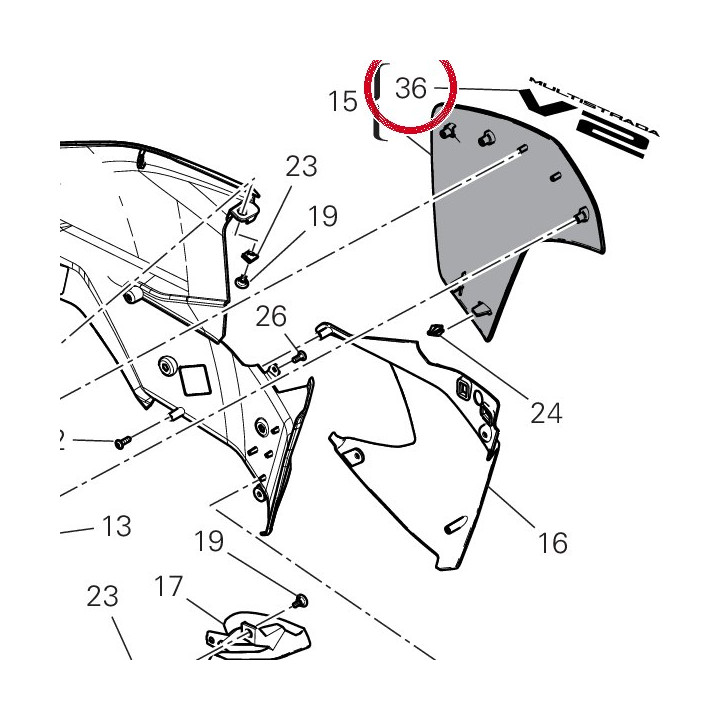 Embleme ala sinistra — réf. 4381M431A | Ducati Store