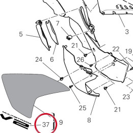 Embleme ala destra 4381M441A — réf. 4381M441A | Ducati Store