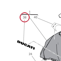 Decalco Ducati serbatoio dx — réf. 4381M411A | Ducati Store
