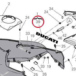 Decalco Ducati serbatoio sx — réf. 4381M421A | Ducati Store