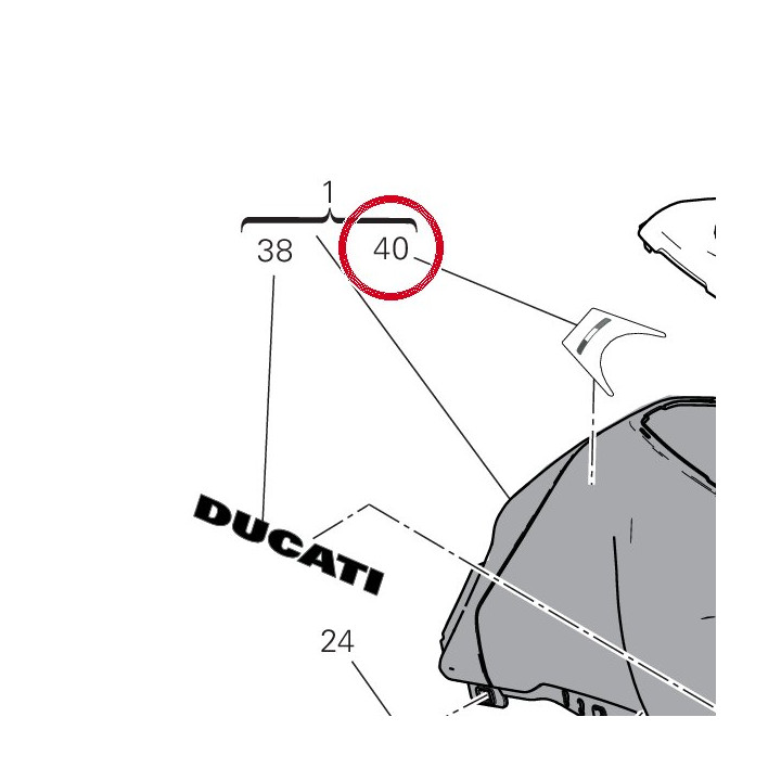 Decalcomanie drapeau — réf. 4381M451A | Ducati Store
