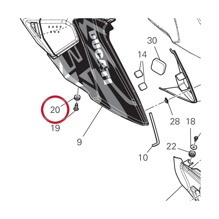 Joint en caoutchouc — réf. 76410841A | Ducati Store