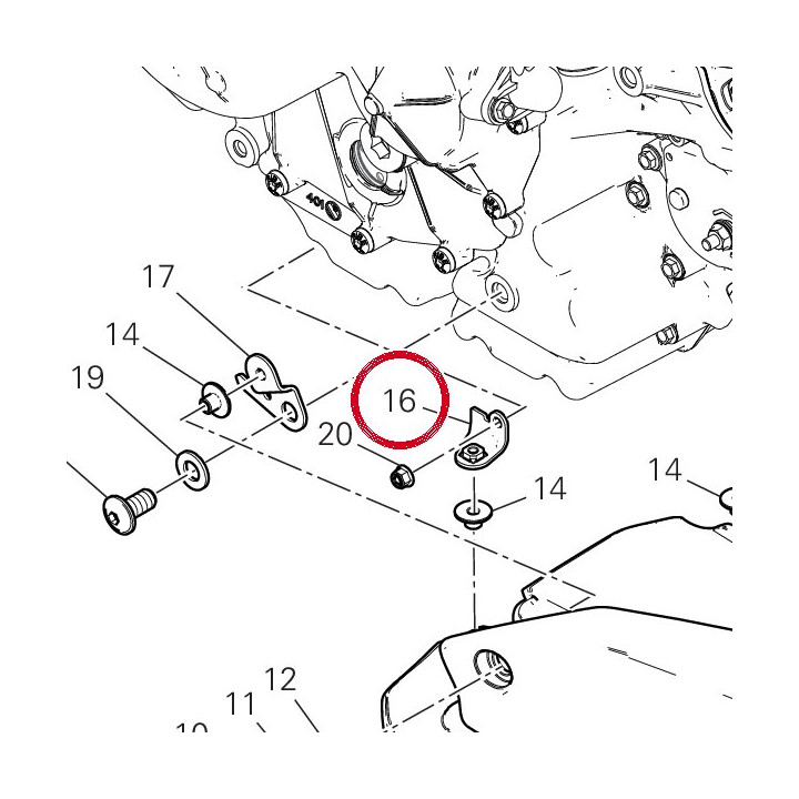 Support 8291L151AA — réf. 8291L151AA | Ducati Store