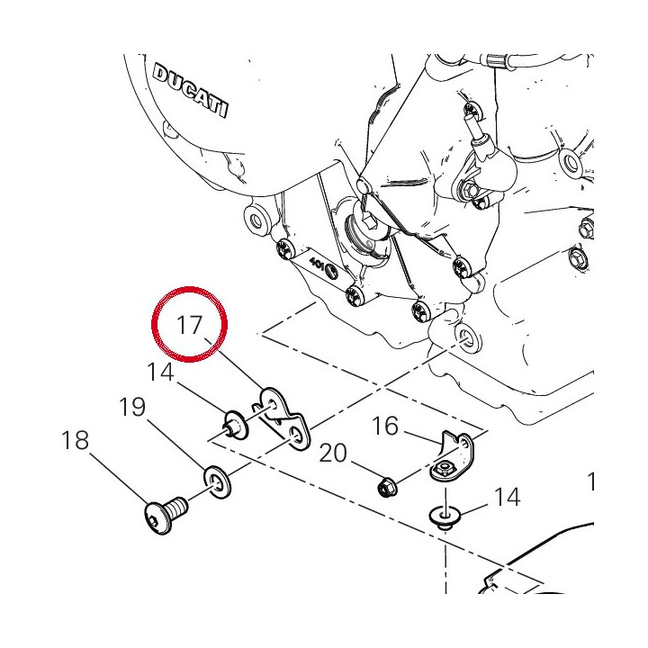 Bride droite 8291L161AA — réf. 8291L161AA | Ducati Store