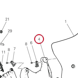 Support Pare-Brise 8291S391A — réf. 8291S391A | Ducati Store
