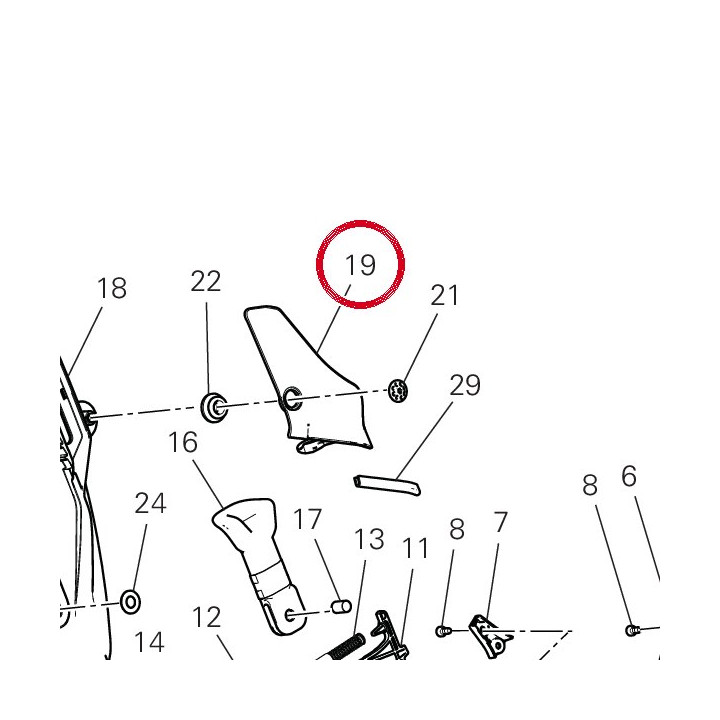 Déflecteur gauche 4841C861A — réf. 4841C861A | Ducati Store
