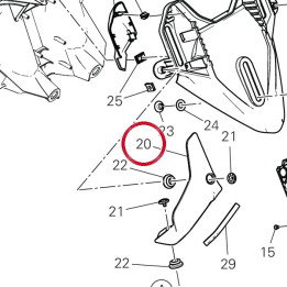 Déflecteur droit 4841C851A — réf. 4841C851A | Ducati Store