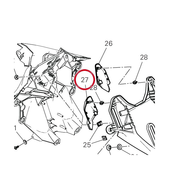 Couvercle droit 24718291A — réf. 24718291A | Ducati Store