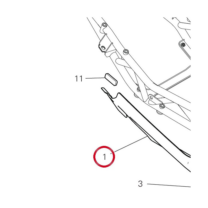 Panneau lateral droit — réf. 48217471B | Ducati Store