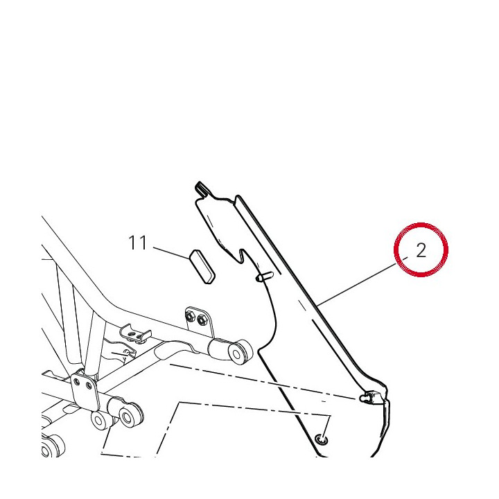 Panneau lateral gauche — réf. 48217461B | Ducati Store
