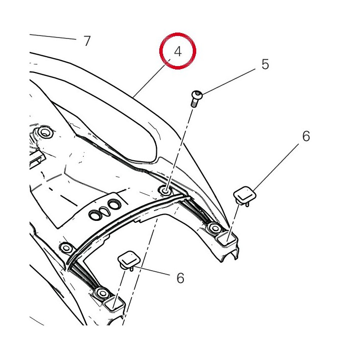 Poignée arrière 80610533B — réf. 80610533B | Ducati Store