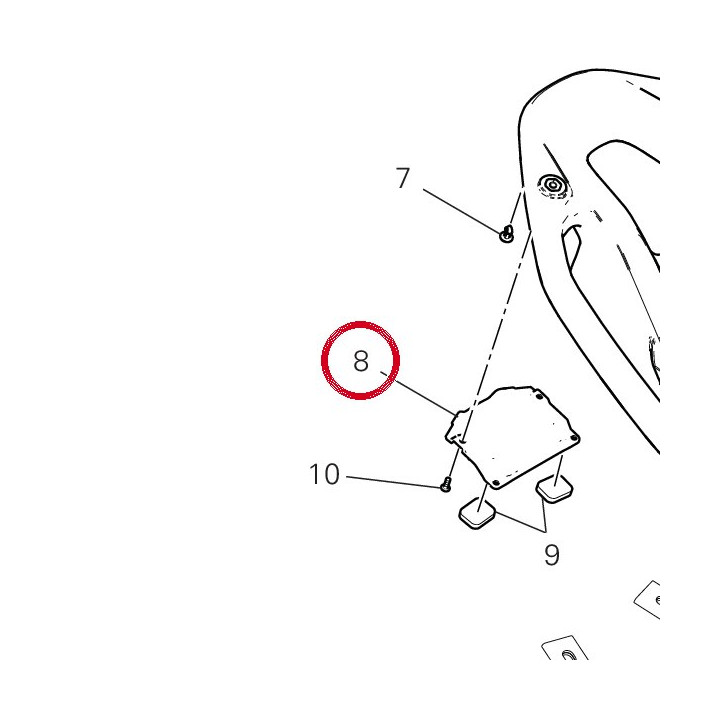 Cache feu arrière 4801H811A — réf. 4801H811A | Ducati Store