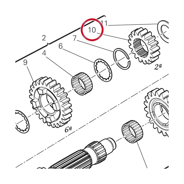 Engrenage menant 2Eme — réf. 17216301A | Ducati Store