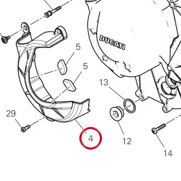 Cover coperchio frizione — réf. 46017511A | Ducati Store