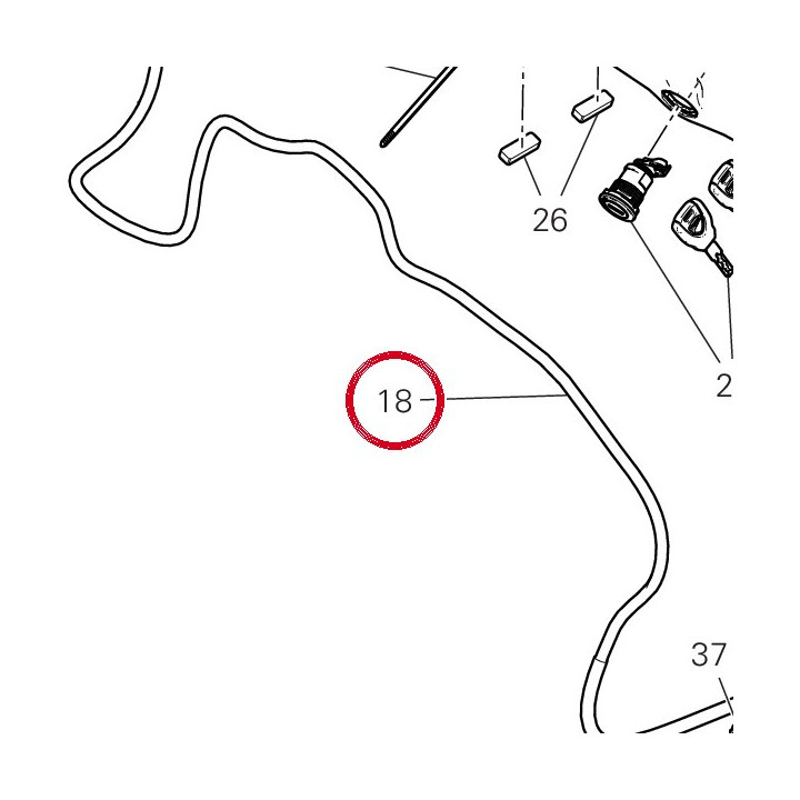 Câble telerupteur — réf. 51411251A | Ducati Store