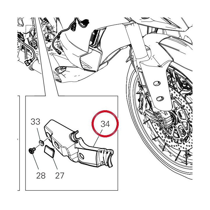 Support arrière droit — réf. 82916541A | Ducati Store