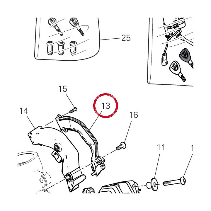 Canalina (coperchio) — réf. 75812501A | Ducati Store
