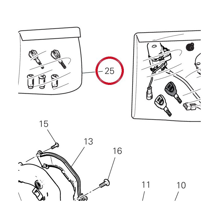 Kit serrures trousses — réf. 59823171A | Ducati Store