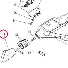Clignotant droit 53010721A — réf. 53010721A | Ducati Store