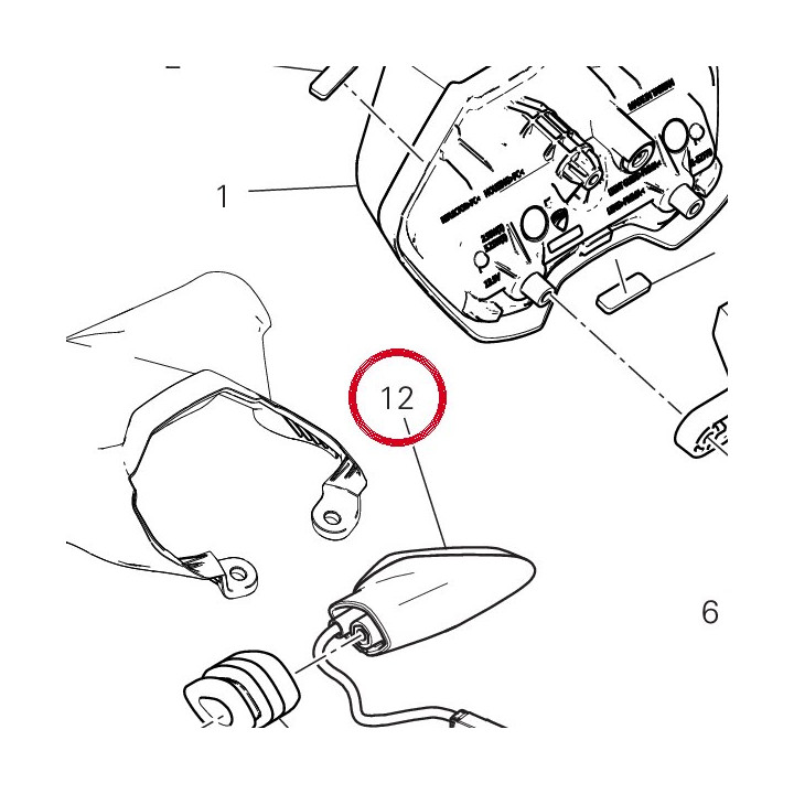 Clignotant gauche 53010731A — réf. 53010731A | Ducati Store