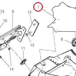 License plate upper support — réf. 56116531A | Ducati Store