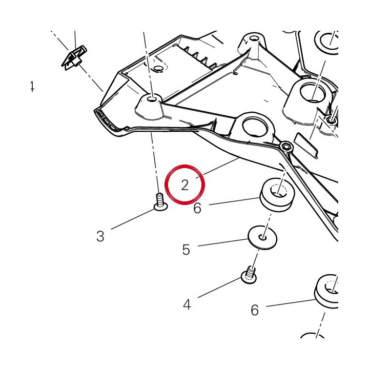 Support inférieure 56116521A — réf. 56116521A | Ducati Store