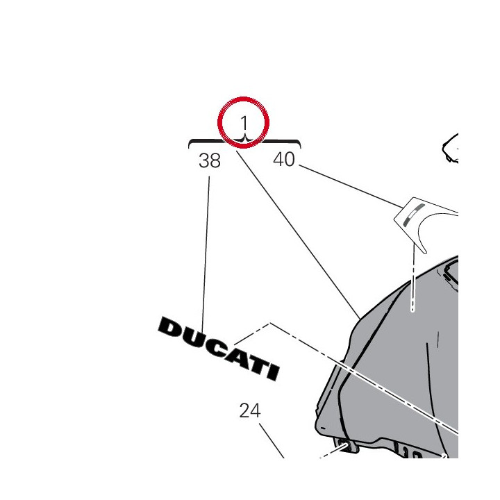 Cache réservoir 480PE851BA — réf. 480PE852BA | Ducati Store