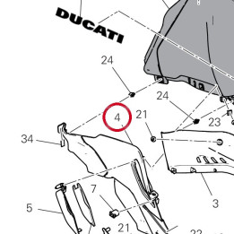 Panneau lateral droit — réf. 4801F093B | Ducati Store
