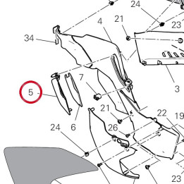Panneau lateral droit — réf. 48217443A | Ducati Store