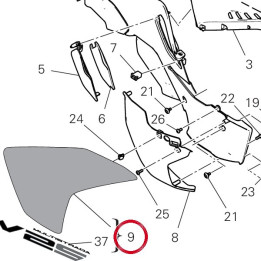 Ala destra 480PF011BB — réf. 480PF011BB | Ducati Store