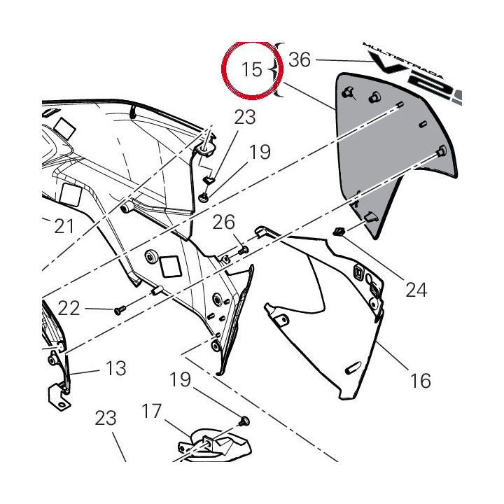 Ala sinistra 480PF021BB — réf. 480PF021BB | Ducati Store