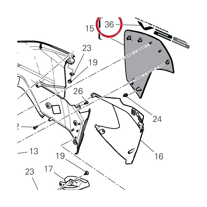 Embleme ala sinistra — réf. 4381M501A | Ducati Store