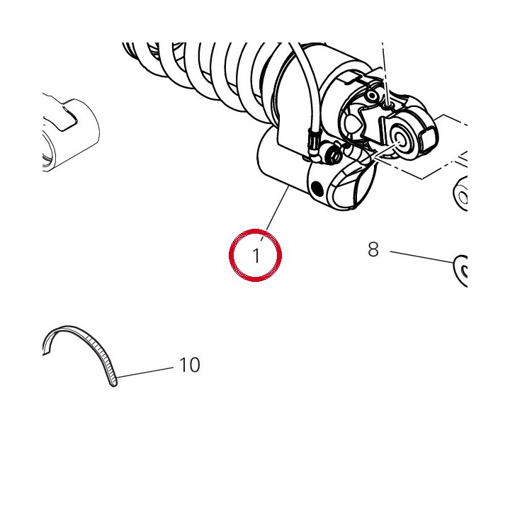 Amortisseur arrière — réf. 36522694A | Ducati Store