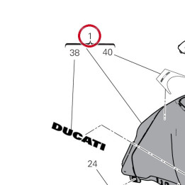 Cache réservoir 480PE851BB — réf. 480PE852BB | Ducati Store