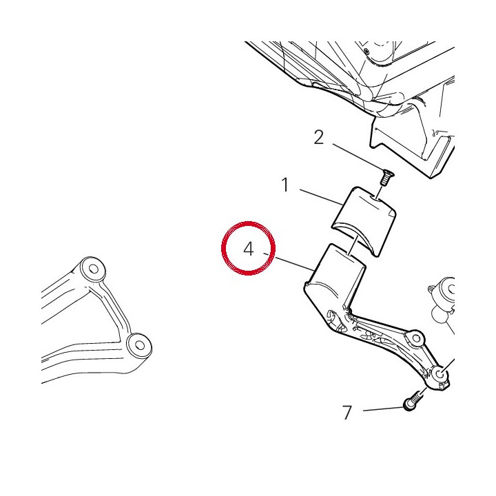 Support inférieure gauche — réf. 8301P521AA | Ducati Store