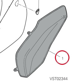 Couvercle gauche storm — réf. 69812551AK | Ducati Store