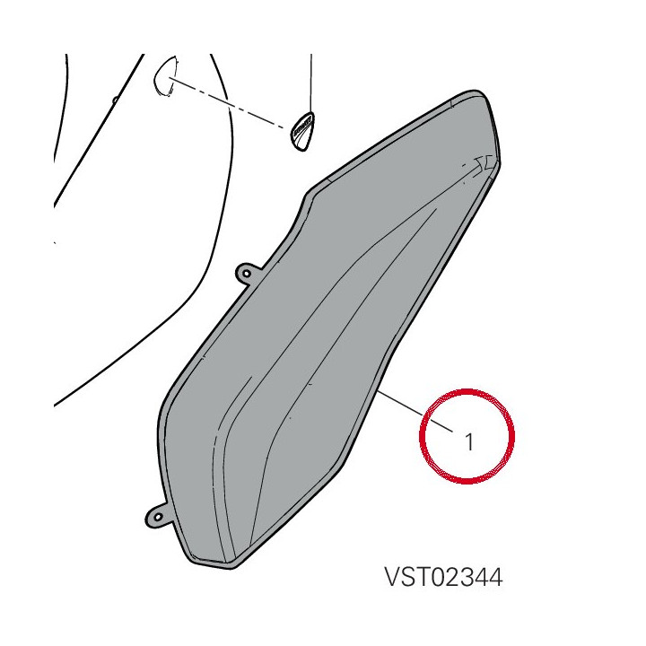Couvercle gauche storm — réf. 69812551AK | Ducati Store