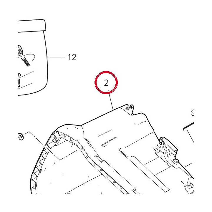 Couvercle interne droit — réf. 69812522A | Ducati Store