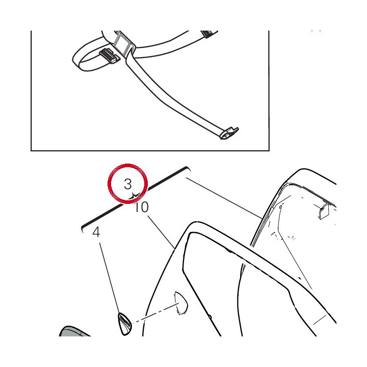 Couvercle droit 69822501A — réf. 69822501A | Ducati Store