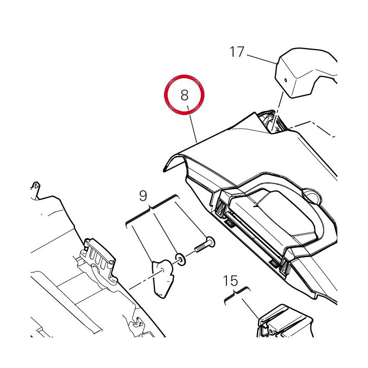 Fermeture supérieure droit — réf. 69916631A | Ducati Store